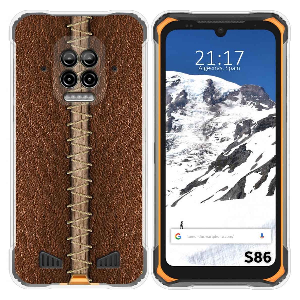 Funda Silicona para Doogee S86 / S86 Pro diseño Cuero 01 Dibujos