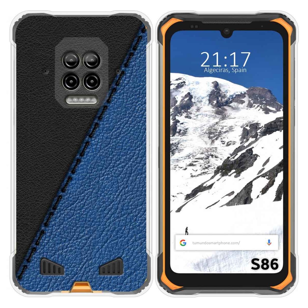 Funda Silicona para Doogee S86 / S86 Pro diseño Cuero 02 Dibujos