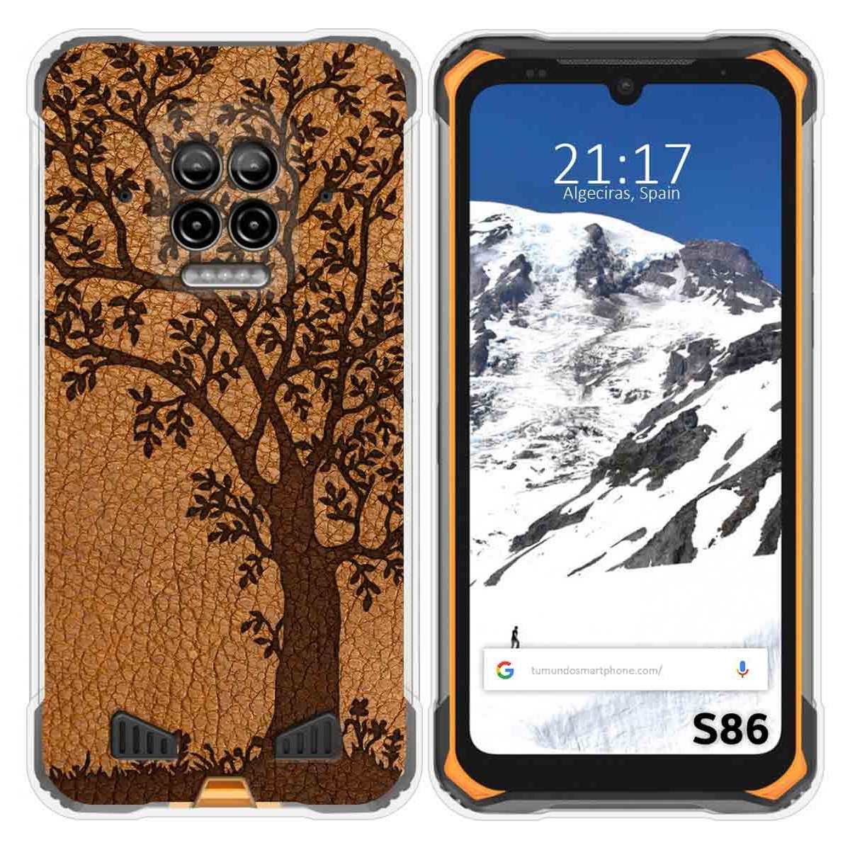 Funda Silicona para Doogee S86 / S86 Pro diseño Cuero 03 Dibujos