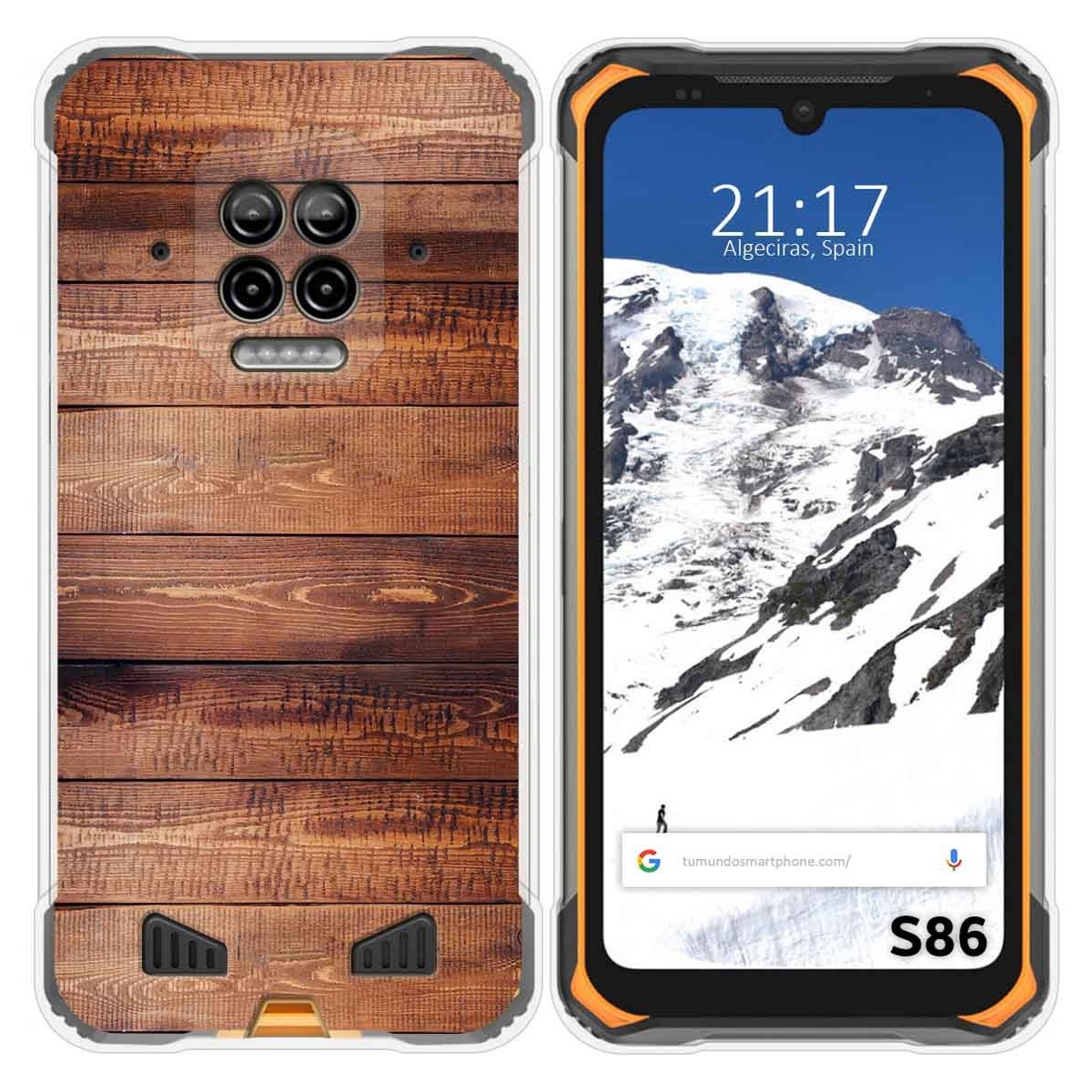 Funda Silicona para Doogee S86 / S86 Pro diseño Madera 02 Dibujos