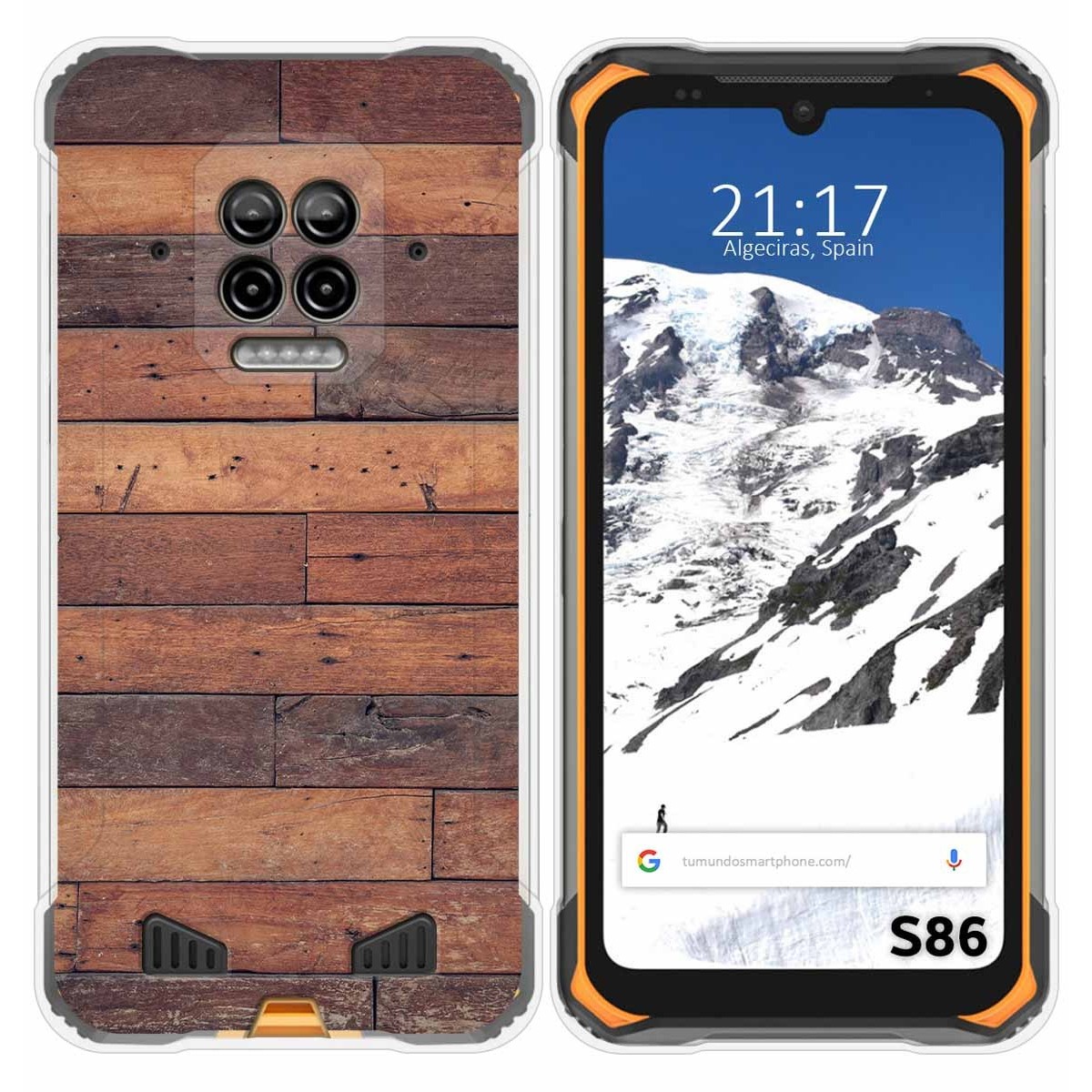 Funda Silicona para Doogee S86 / S86 Pro diseño Madera 03 Dibujos