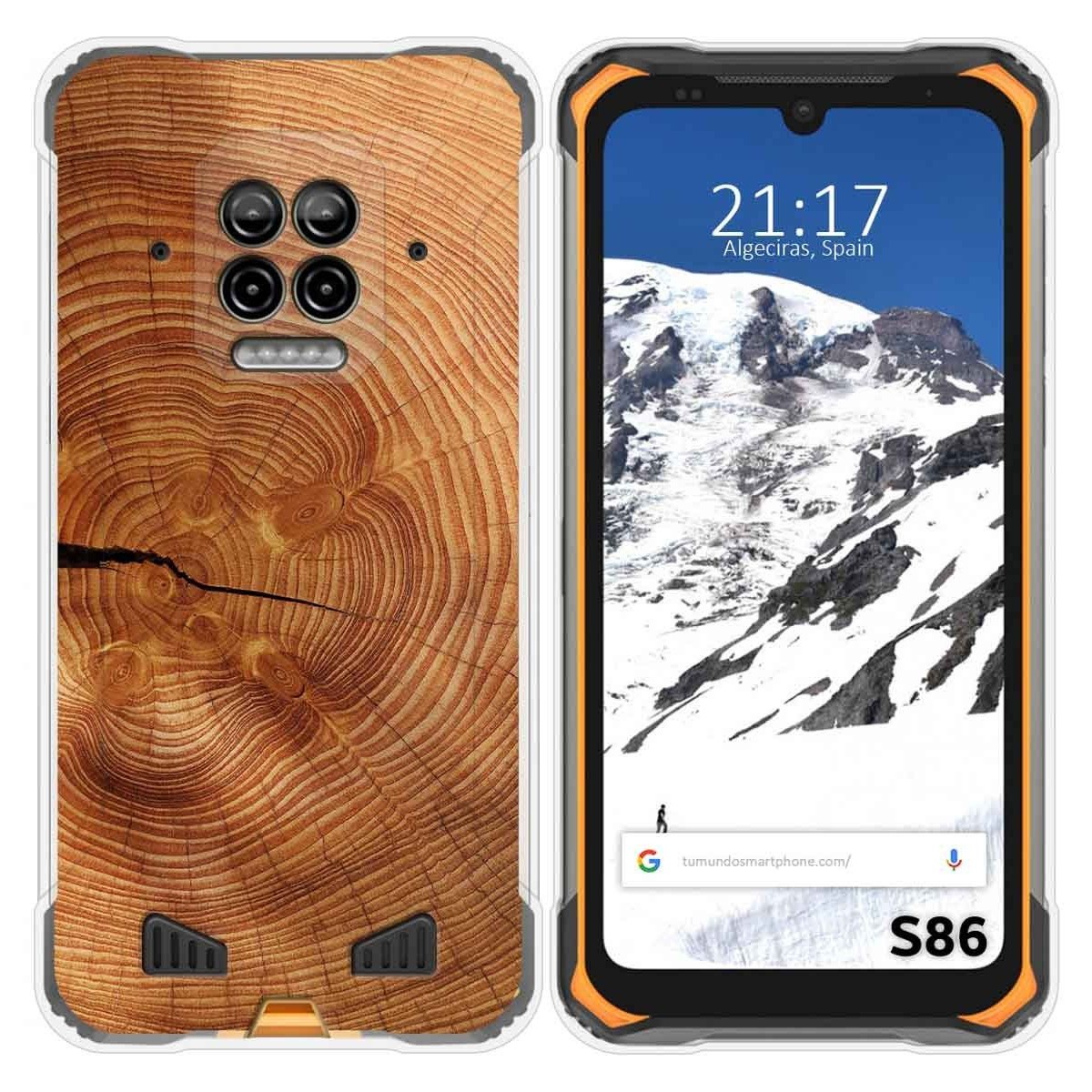 Funda Silicona para Doogee S86 / S86 Pro diseño Madera 04 Dibujos