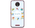 Funda Gel Tpu para Motorola Moto C Diseño Spring Birds Dibujos