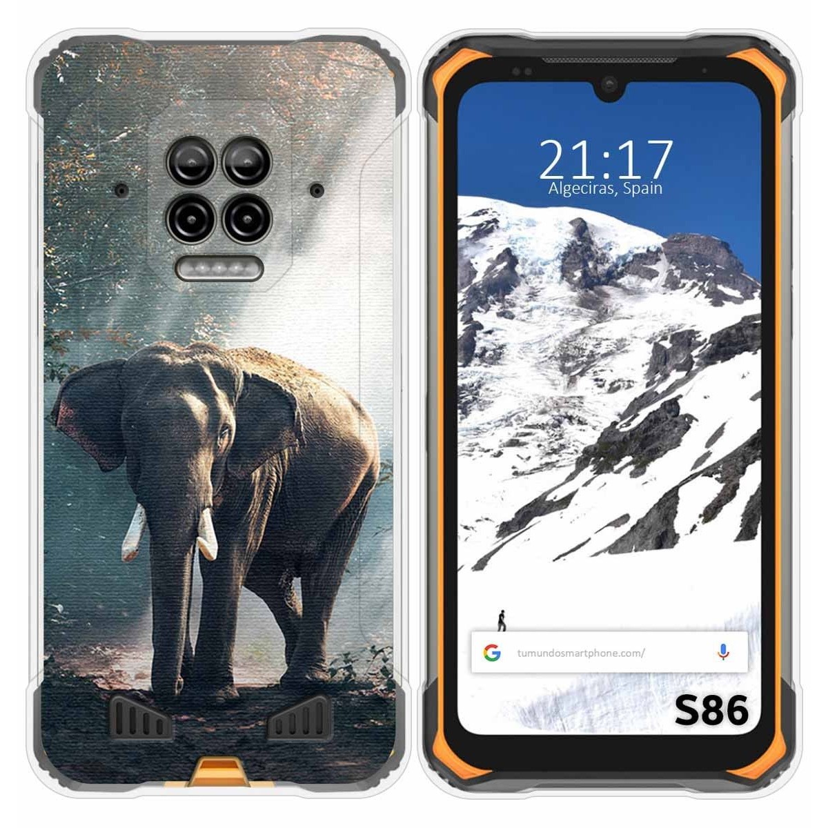 Funda Silicona para Doogee S86 / S86 Pro diseño Elefante Dibujos