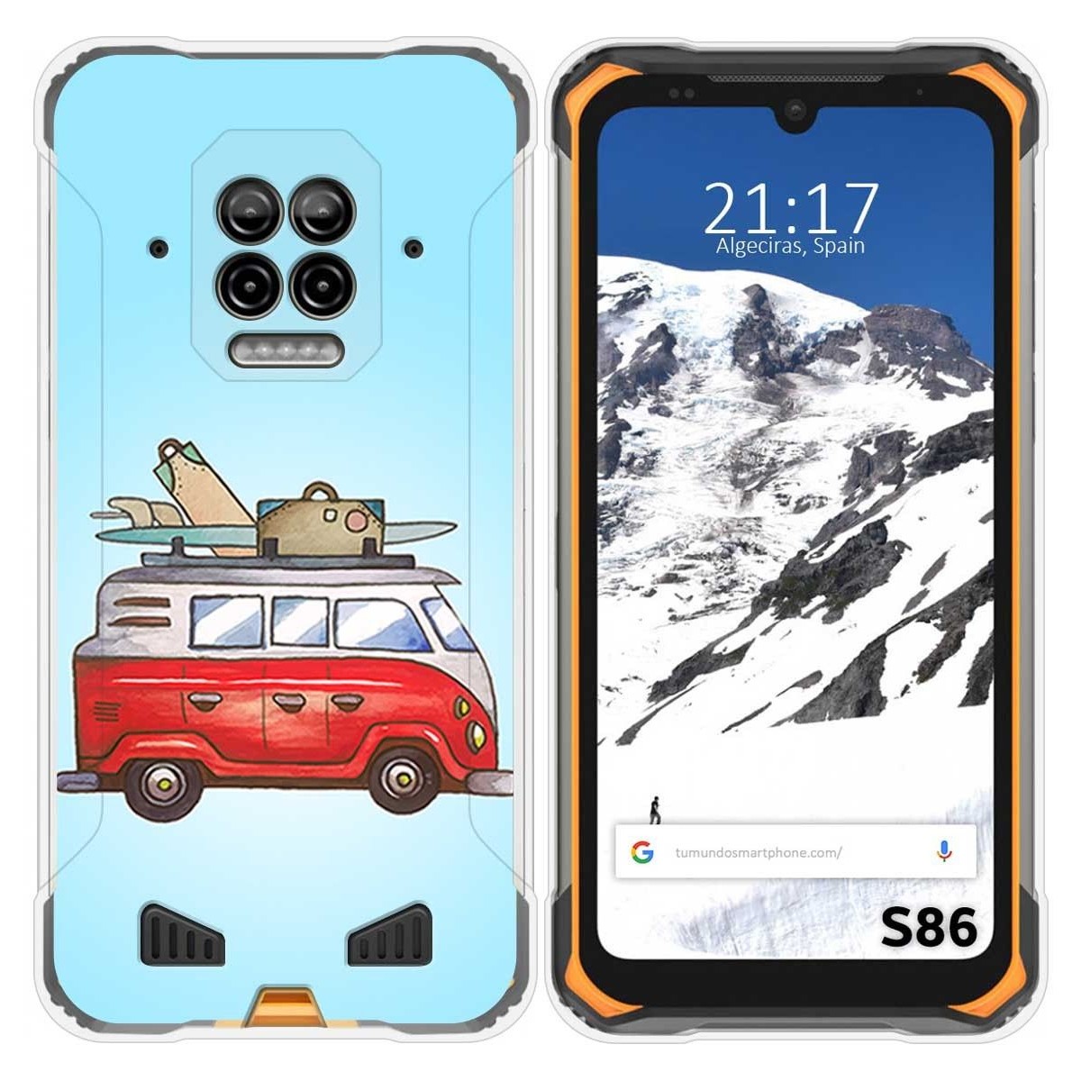 Funda Silicona para Doogee S86 / S86 Pro diseño Furgoneta Dibujos