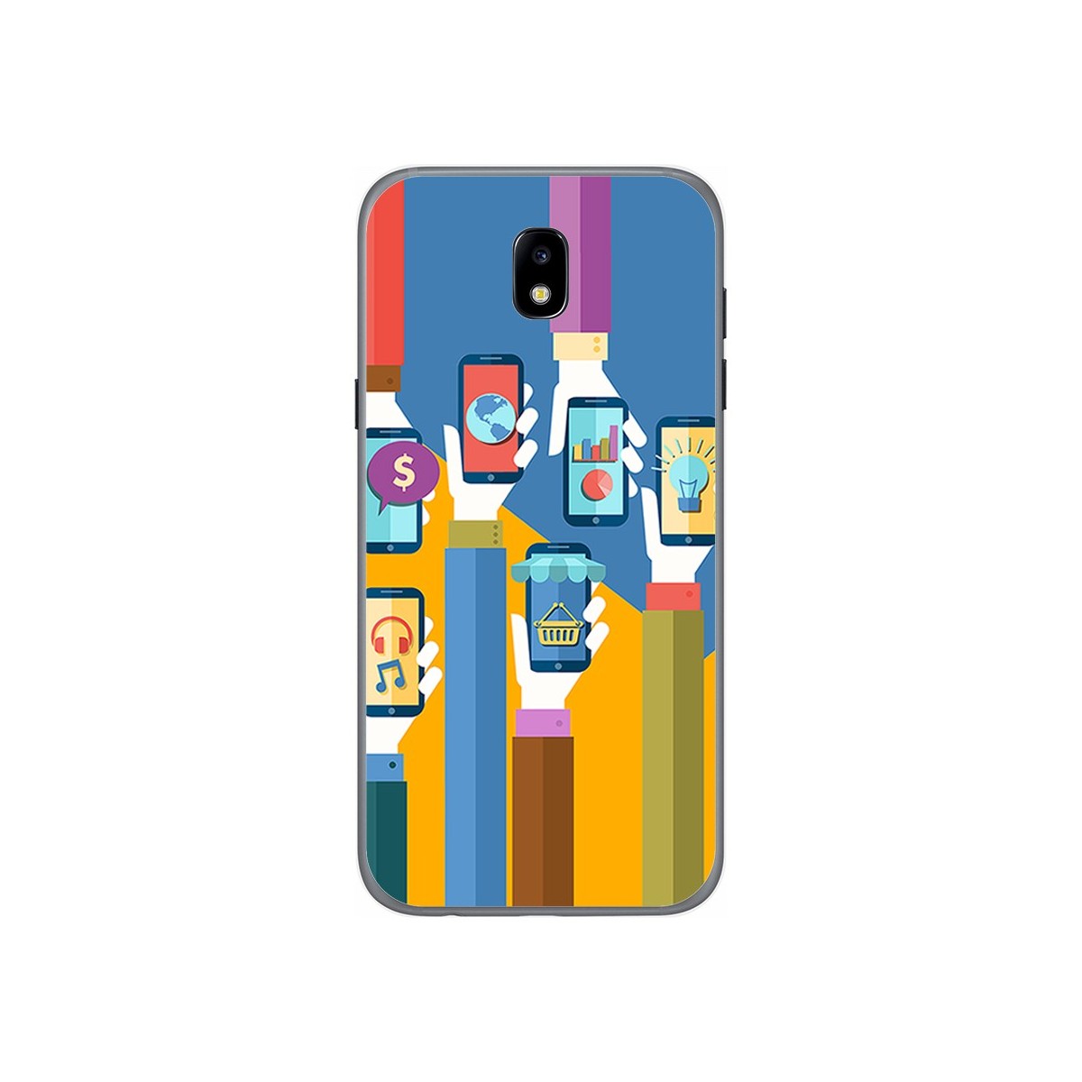 Funda Gel Tpu para Samsung Galaxy J5 (2017) Diseño Apps Dibujos