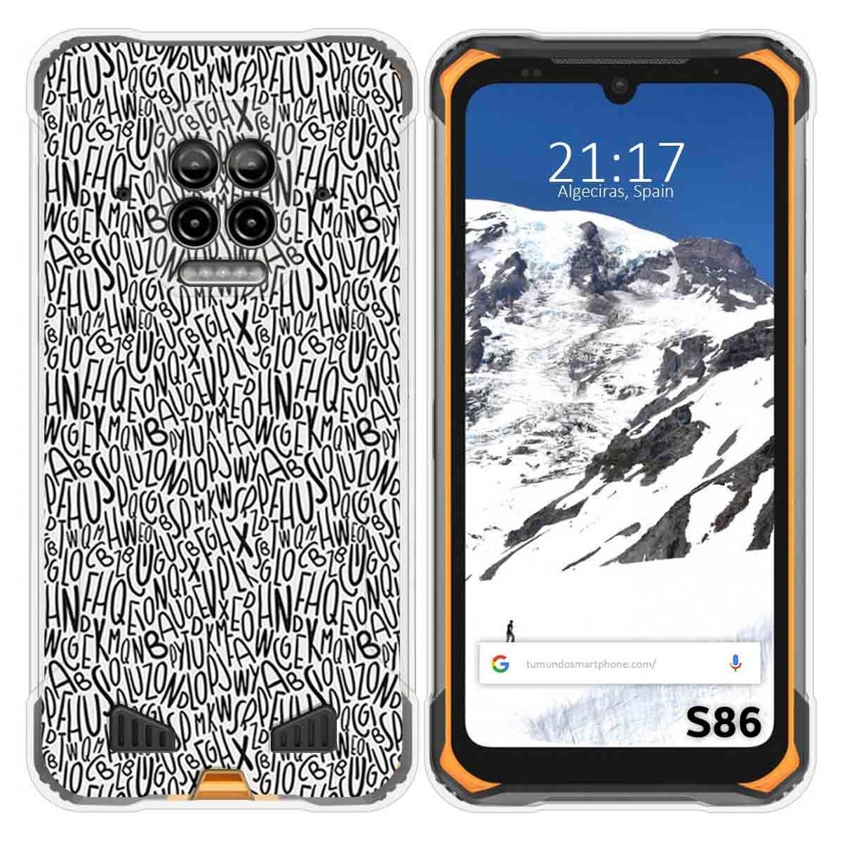 Funda Silicona para Doogee S86 / S86 Pro diseño Letras Dibujos