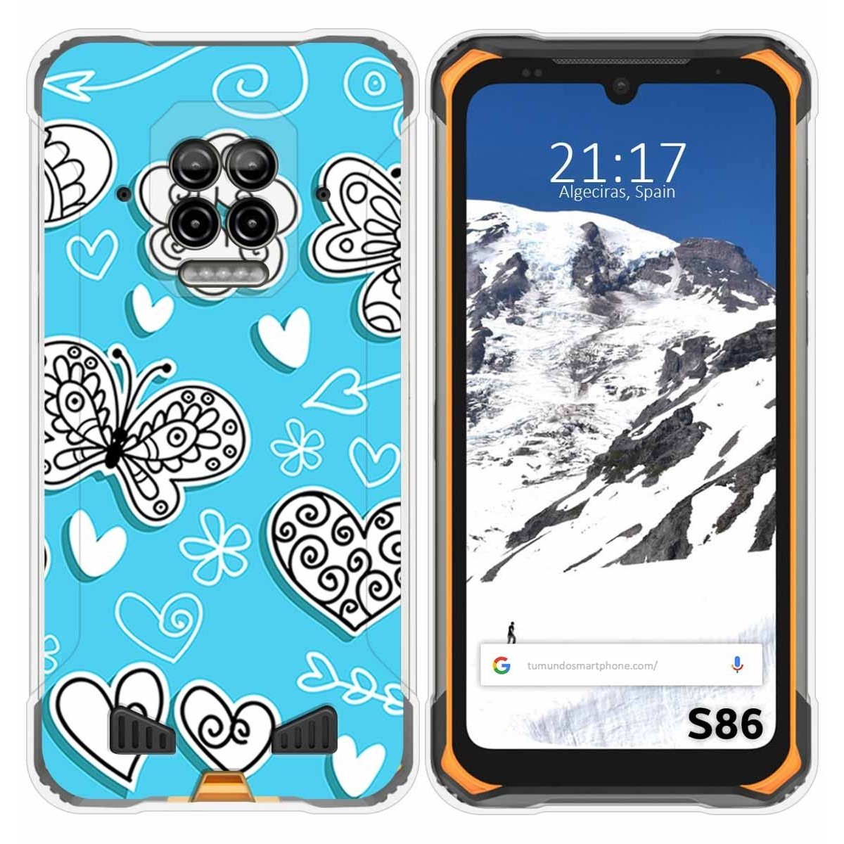Funda Silicona para Doogee S86 / S86 Pro diseño Mariposas Dibujos