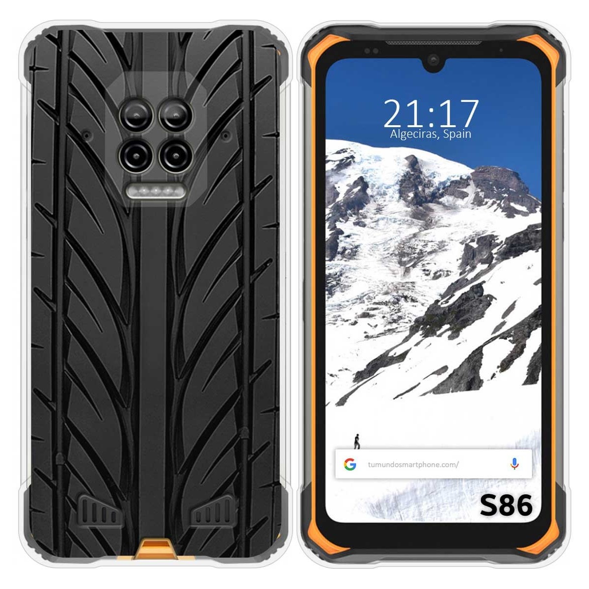 Funda Silicona para Doogee S86 / S86 Pro diseño Neumatico Dibujos