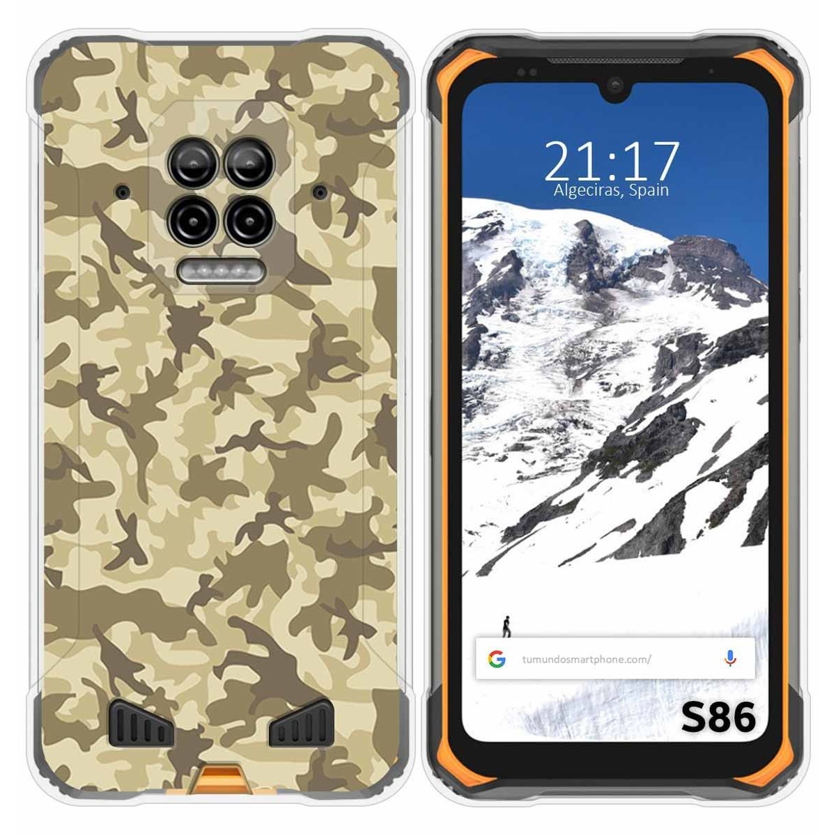 Funda Silicona para Doogee S86 / S86 Pro diseño Sand Camuflaje Dibujos