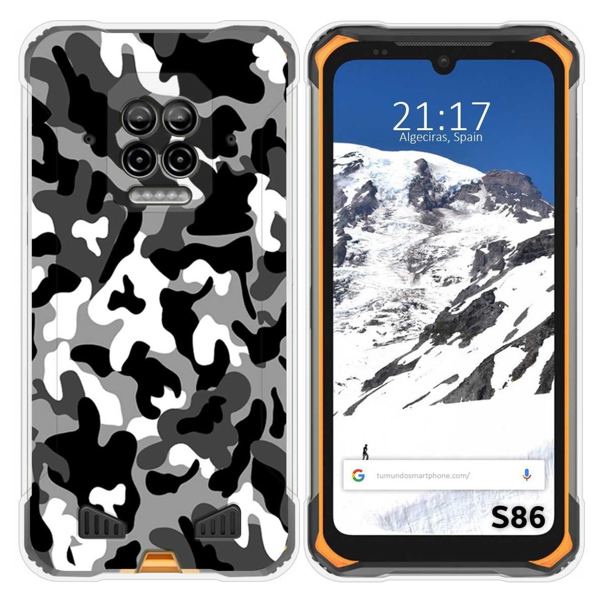 Funda Silicona para Doogee S86 / S86 Pro diseño Snow Camuflaje Dibujos