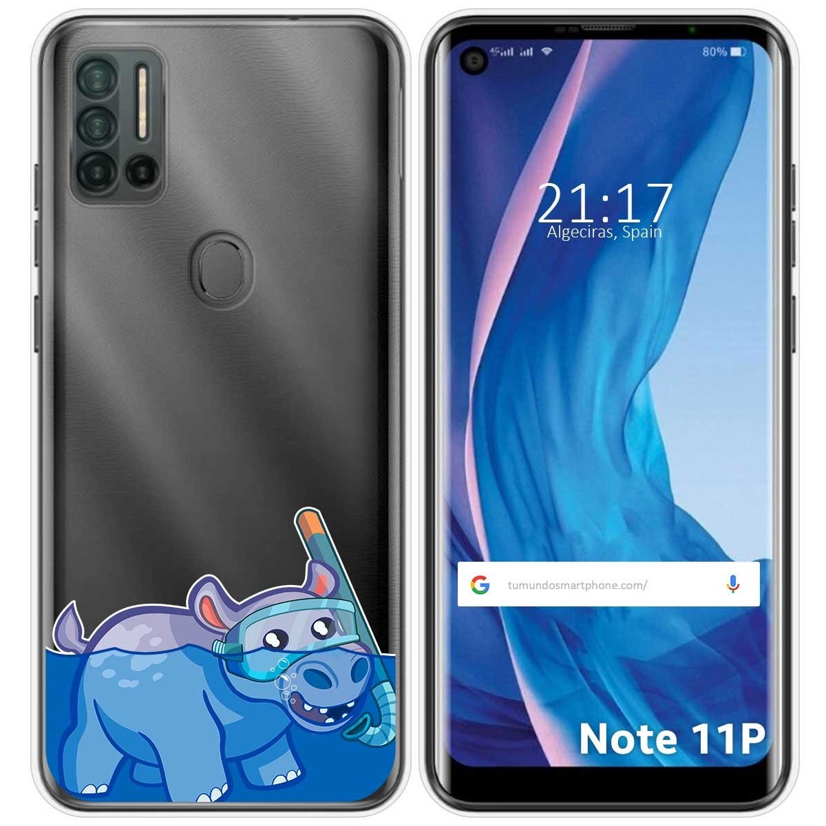 Funda Silicona Transparente para Ulefone Note 11P diseño Hipo Dibujos