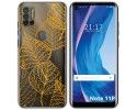 Funda Silicona Transparente para Ulefone Note 11P diseño Hojas Dibujos