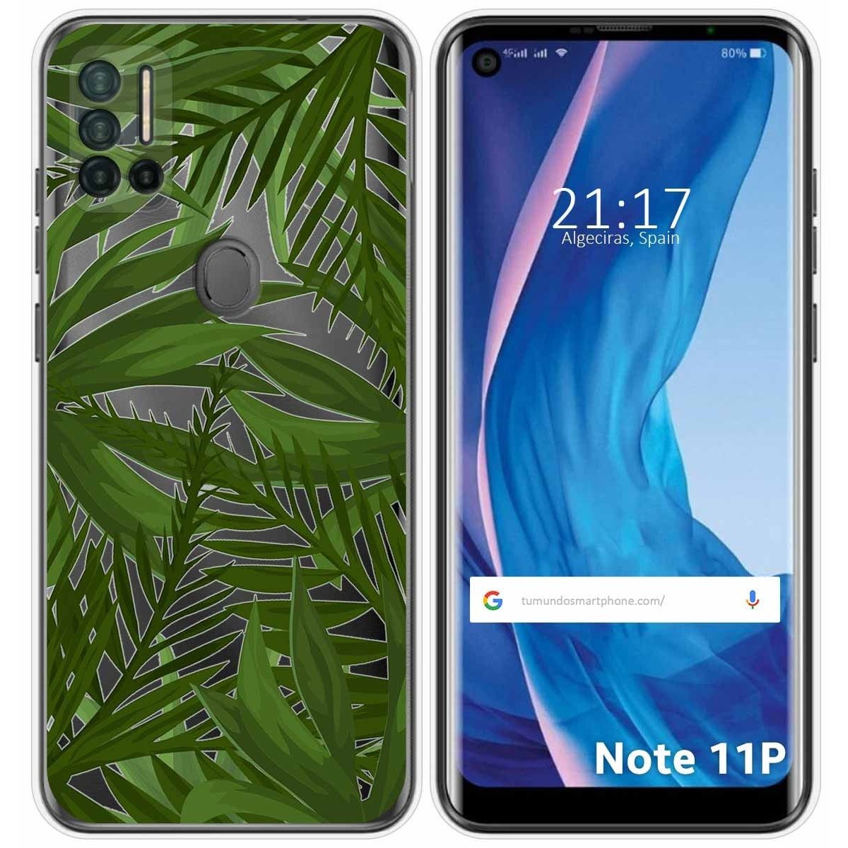 Funda Silicona Transparente para Ulefone Note 11P diseño Jungla Dibujos