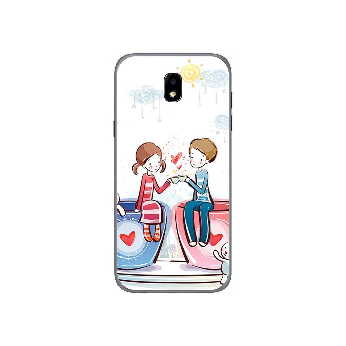 Funda Gel Tpu para Samsung Galaxy J5 (2017) Diseño Cafe Dibujos