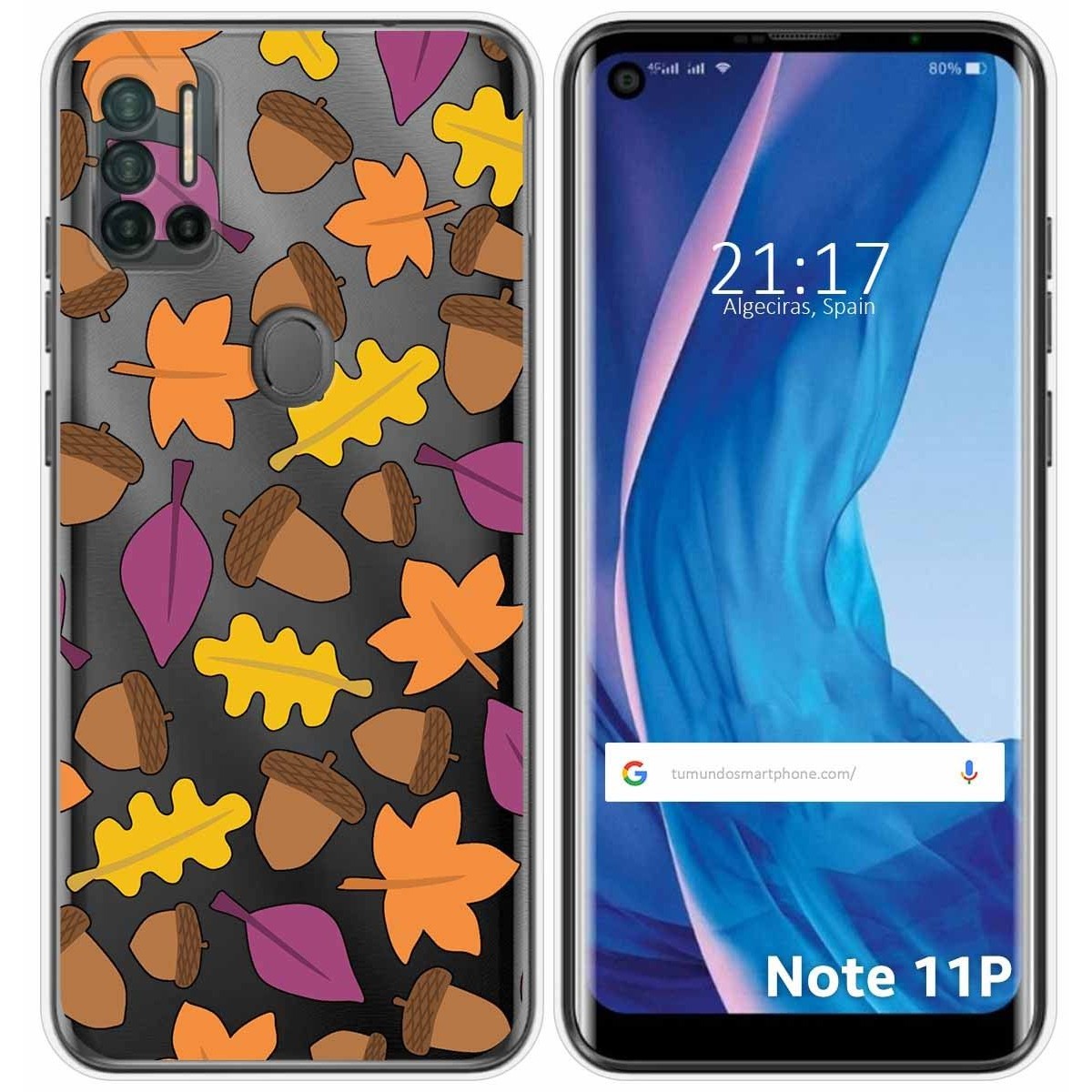 Funda Silicona Transparente para Ulefone Note 11P diseño Otoño Dibujos
