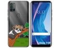 Funda Silicona Transparente para Ulefone Note 11P diseño Panda Dibujos