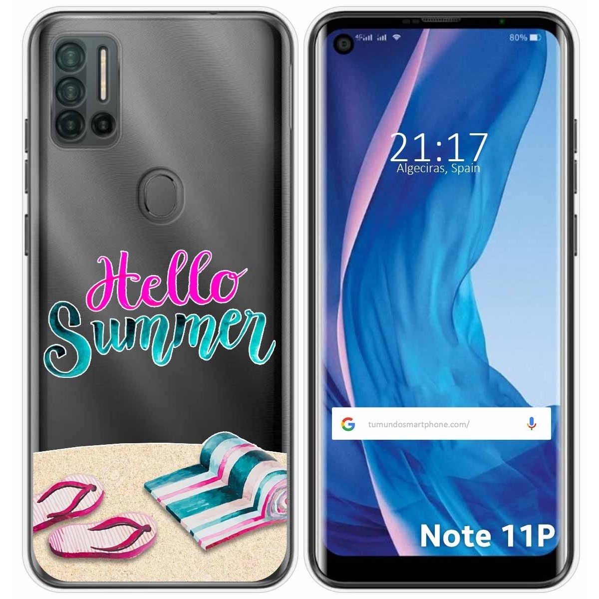 Funda Silicona Transparente para Ulefone Note 11P diseño Summer Dibujos
