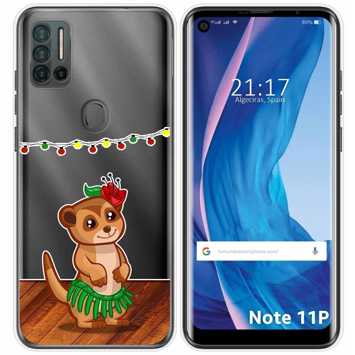 Funda Silicona Transparente para Ulefone Note 11P diseño Suricata Dibujos