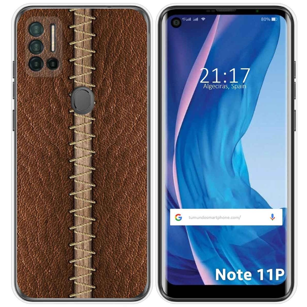 Funda Silicona para Ulefone Note 11P diseño Cuero 01 Dibujos