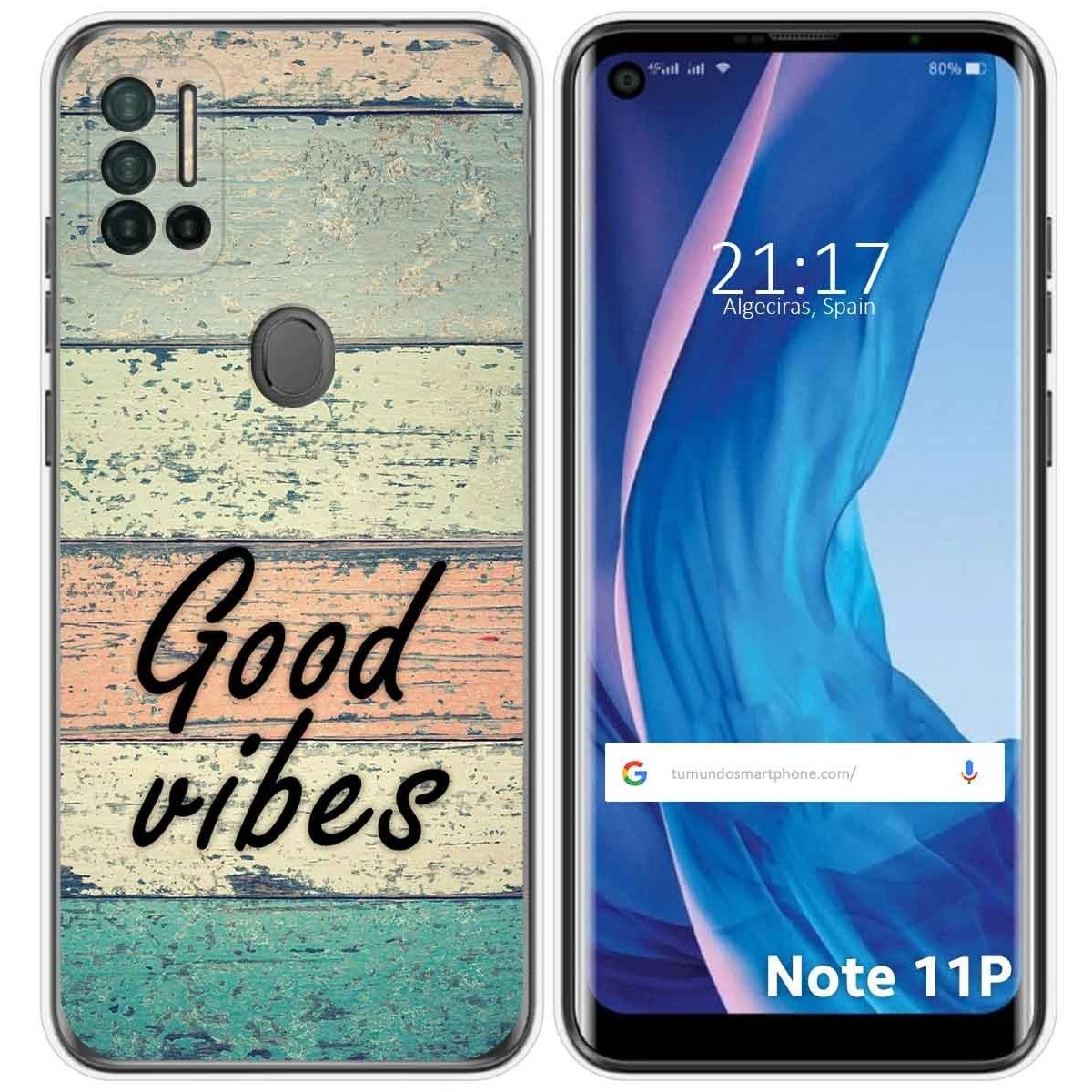 Funda Silicona para Ulefone Note 11P diseño Madera 01 Dibujos
