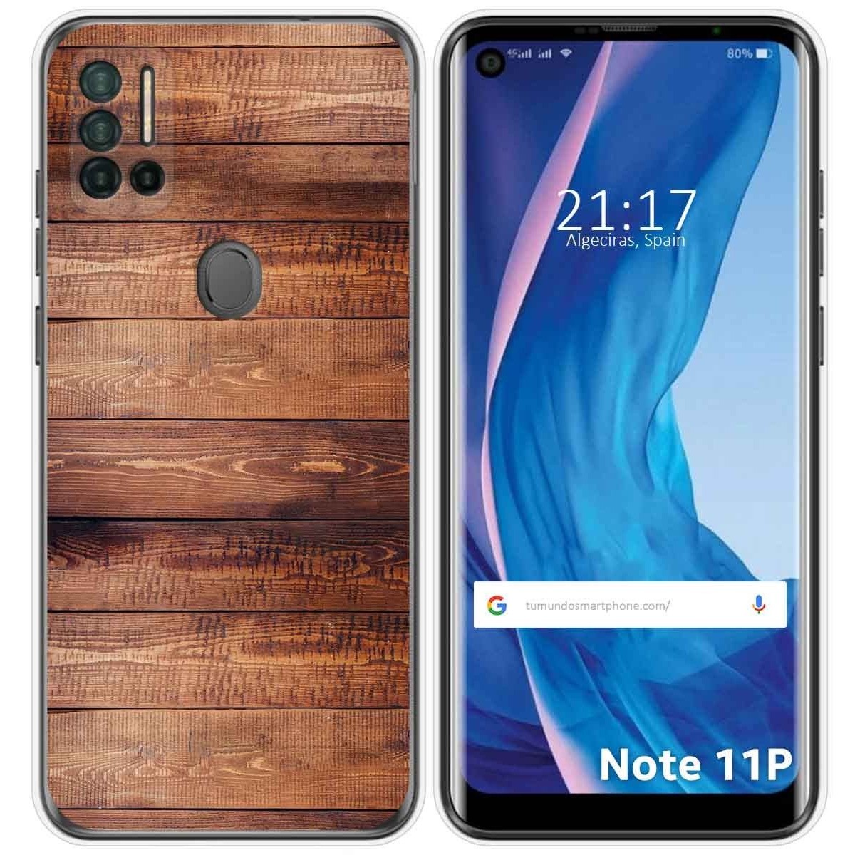 Funda Silicona para Ulefone Note 11P diseño Madera 02 Dibujos