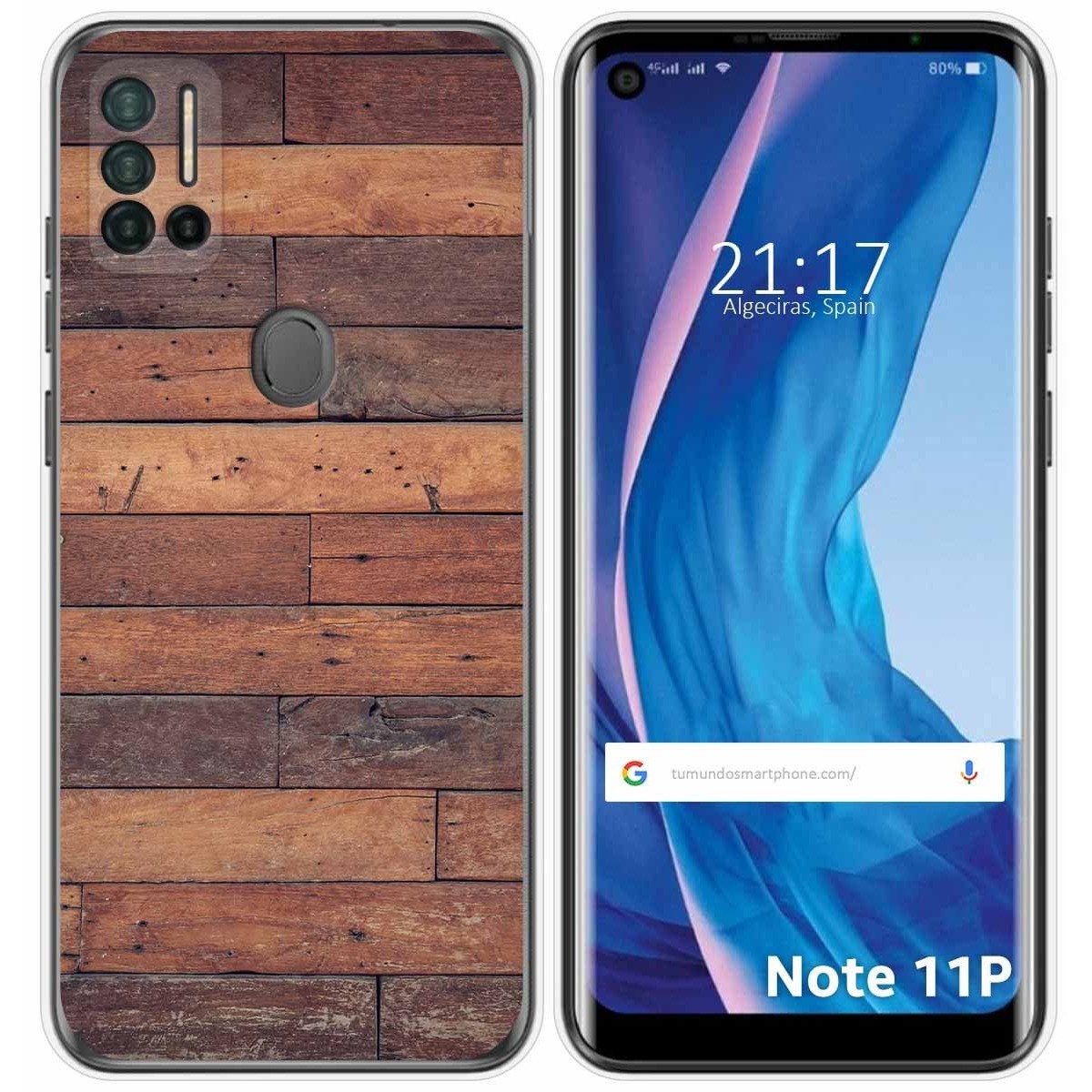 Funda Silicona para Ulefone Note 11P diseño Madera 03 Dibujos