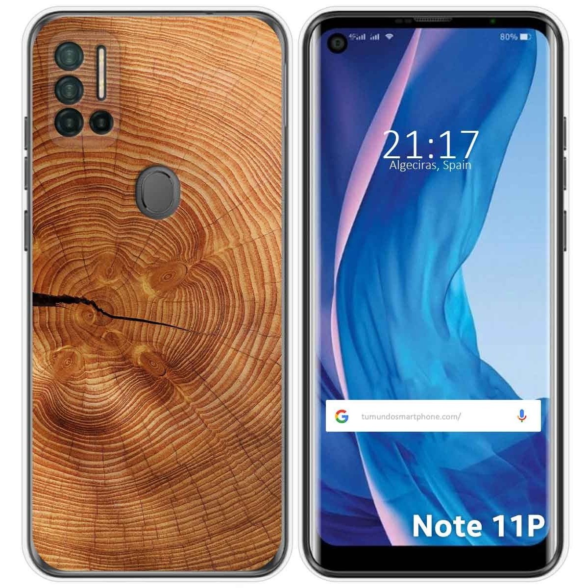 Funda Silicona para Ulefone Note 11P diseño Madera 04 Dibujos