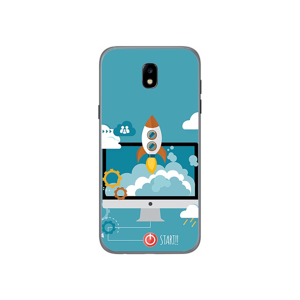 Funda Gel Tpu para Samsung Galaxy J5 (2017) Diseño Cohete Dibujos