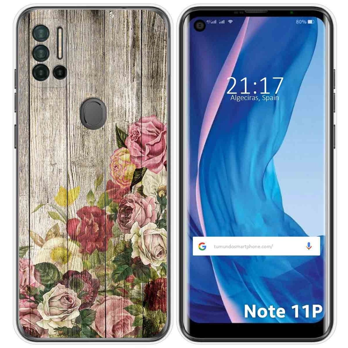 Funda Silicona para Ulefone Note 11P diseño Madera 08 Dibujos