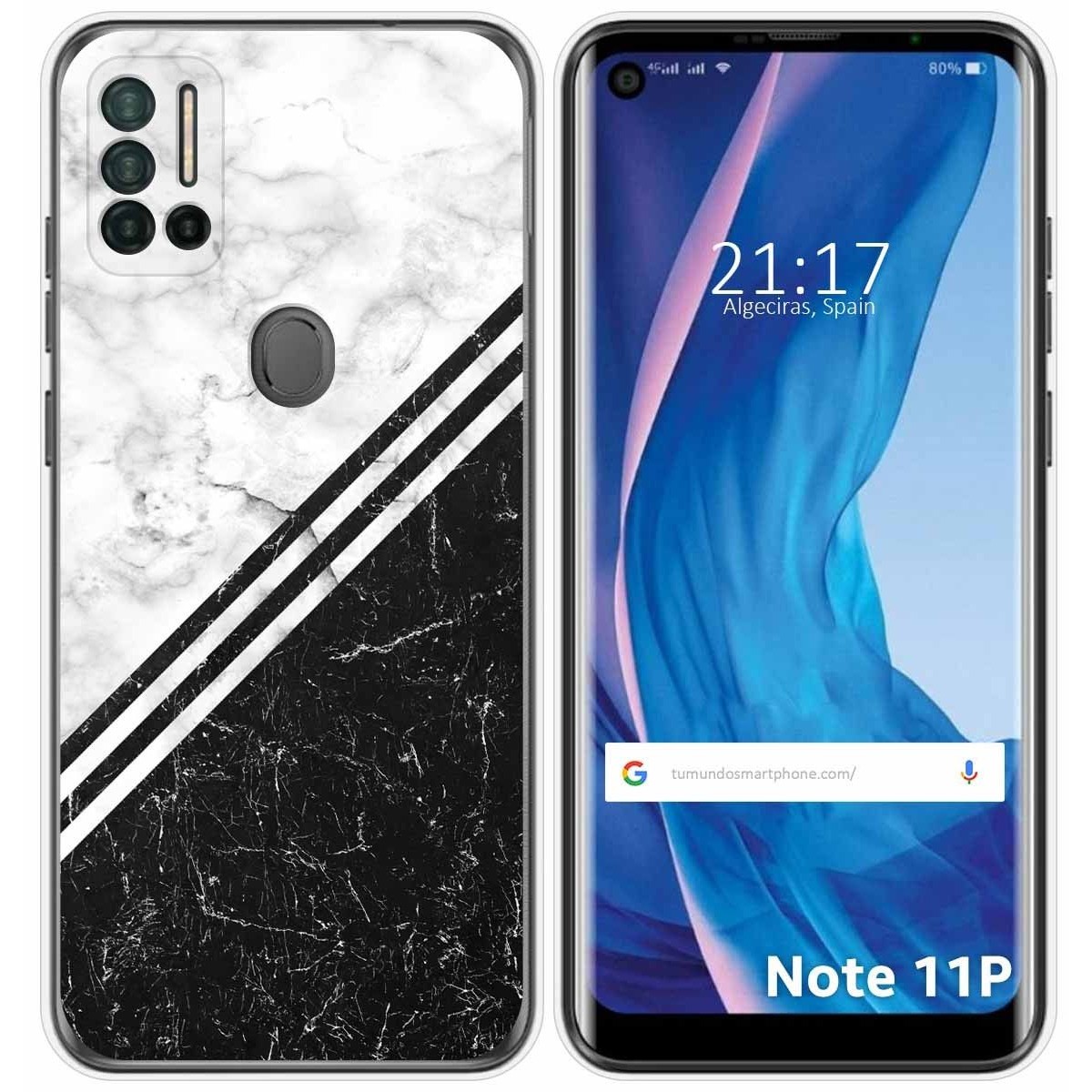 Funda Silicona para Ulefone Note 11P diseño Mármol 01 Dibujos
