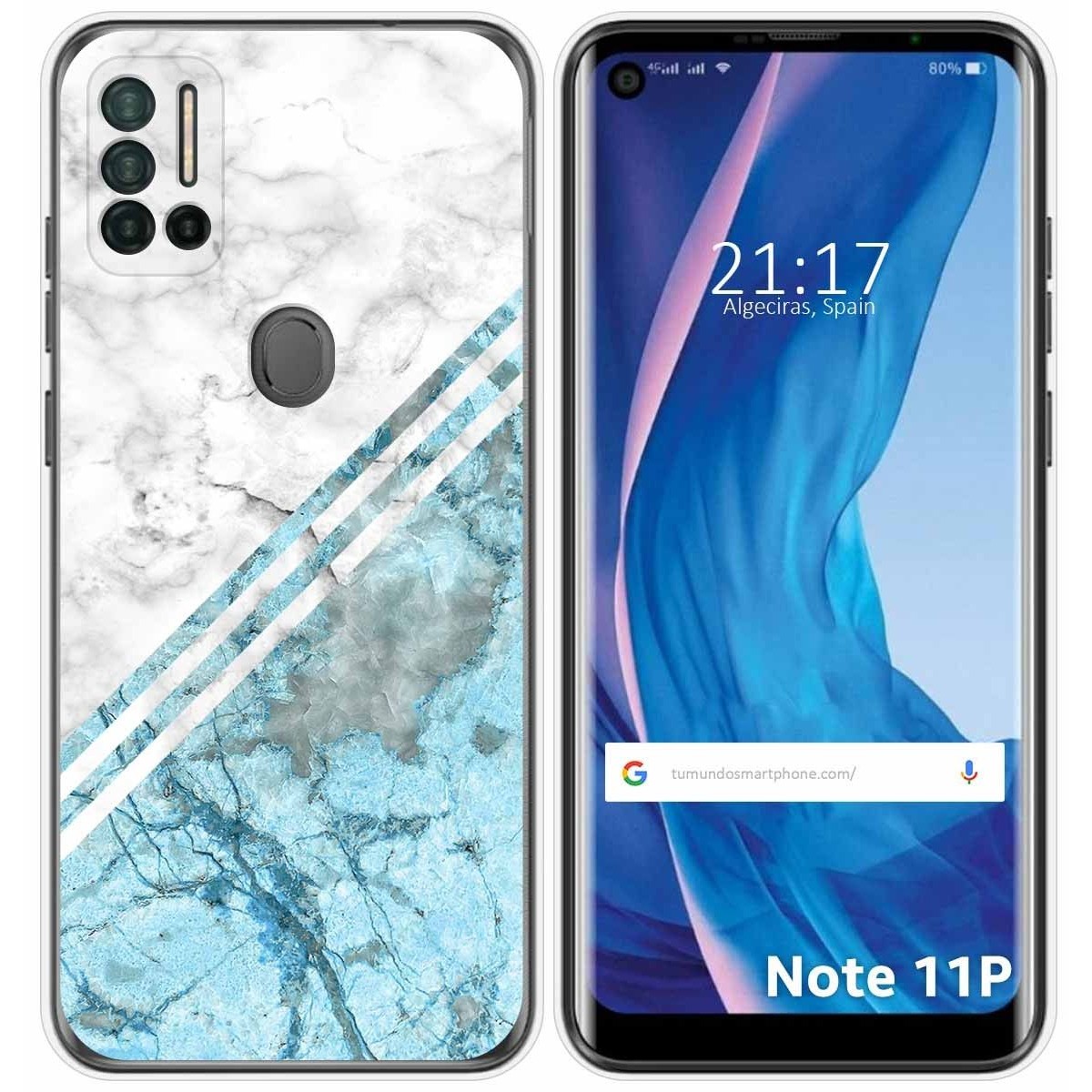 Funda Silicona para Ulefone Note 11P diseño Mármol 02 Dibujos
