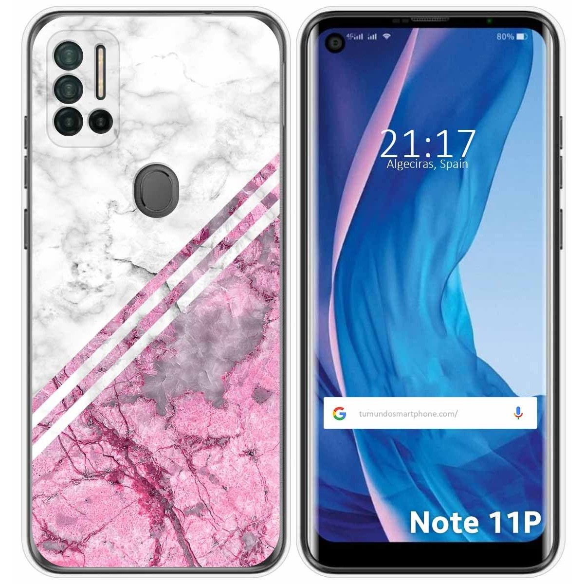 Funda Silicona para Ulefone Note 11P diseño Mármol 03 Dibujos