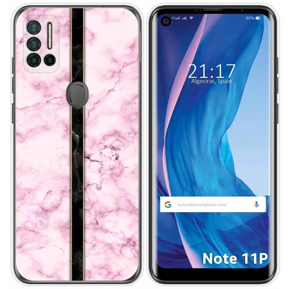 Funda Silicona para Ulefone Note 11P diseño Mármol 04 Dibujos