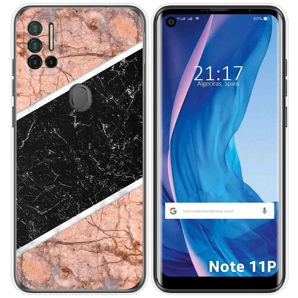 Funda Silicona para Ulefone Note 11P diseño Mármol 07 Dibujos