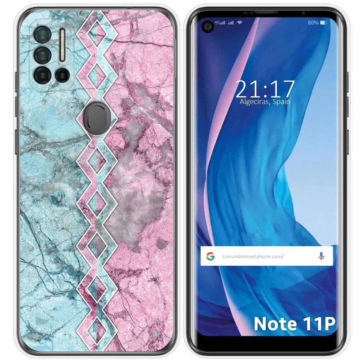 Funda Silicona para Ulefone Note 11P diseño Mármol 08 Dibujos