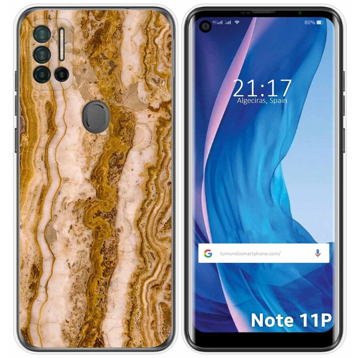 Funda Silicona para Ulefone Note 11P diseño Mármol 10 Dibujos
