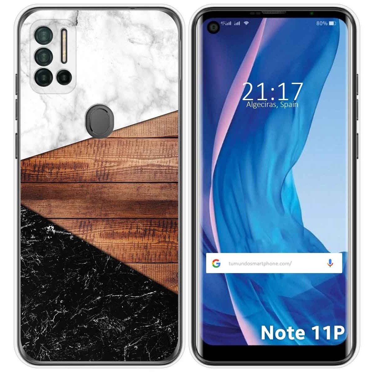 Funda Silicona para Ulefone Note 11P diseño Mármol 11 Dibujos