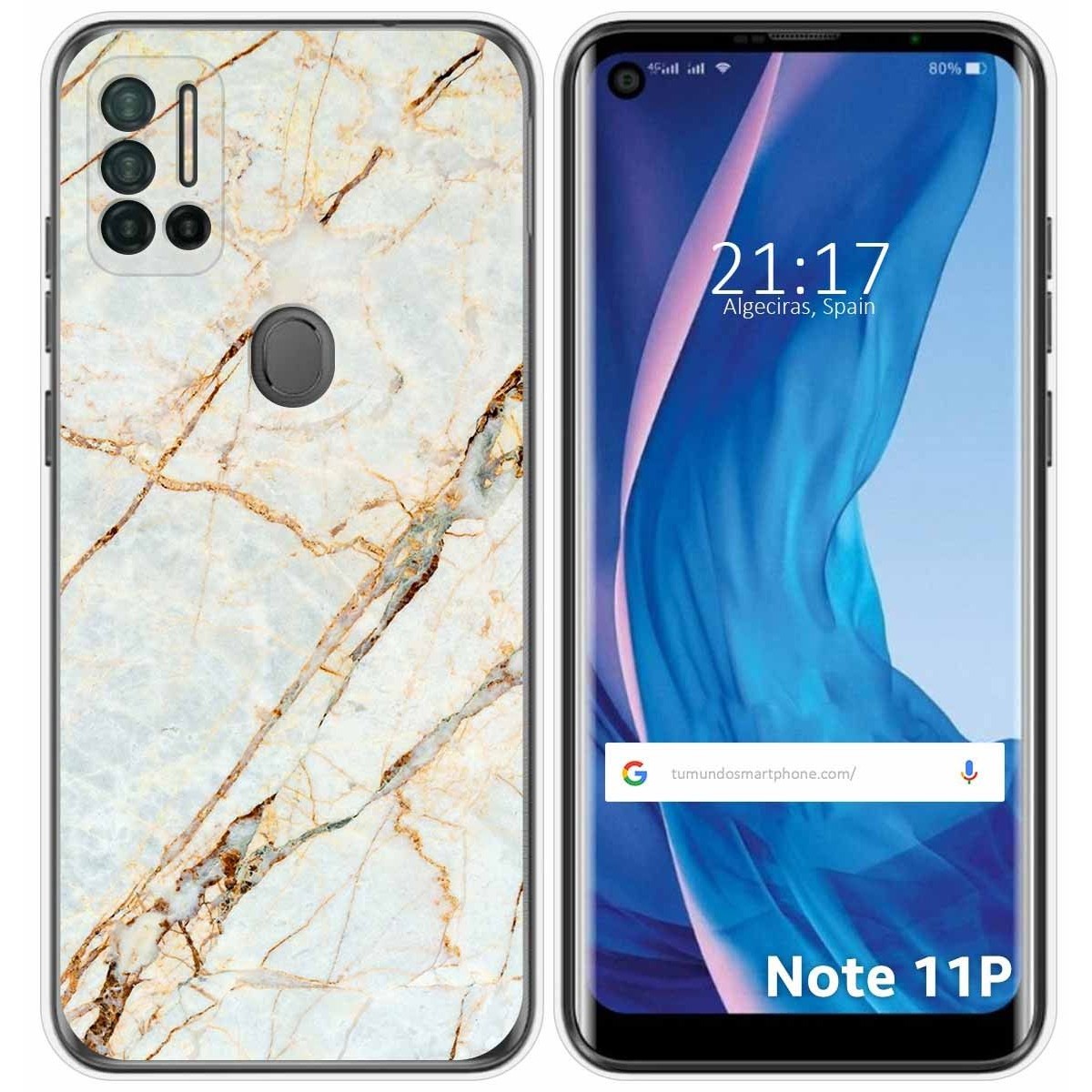Funda Silicona para Ulefone Note 11P diseño Mármol 13 Dibujos