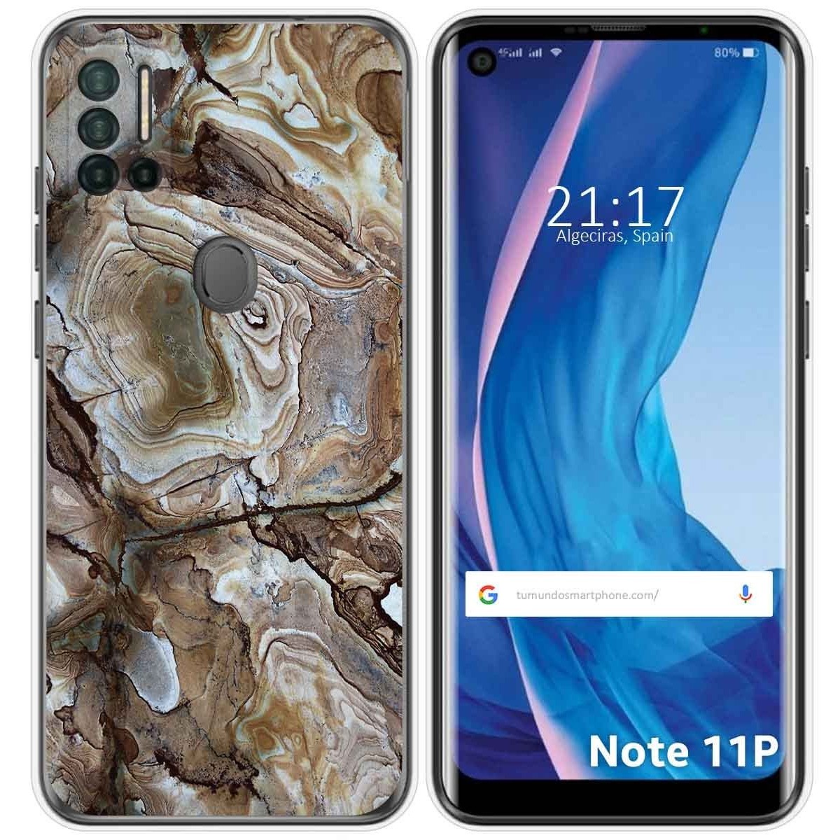 Funda Silicona para Ulefone Note 11P diseño Mármol 14 Dibujos