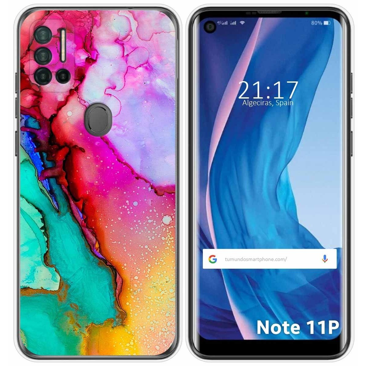 Funda Silicona para Ulefone Note 11P diseño Mármol 15 Dibujos