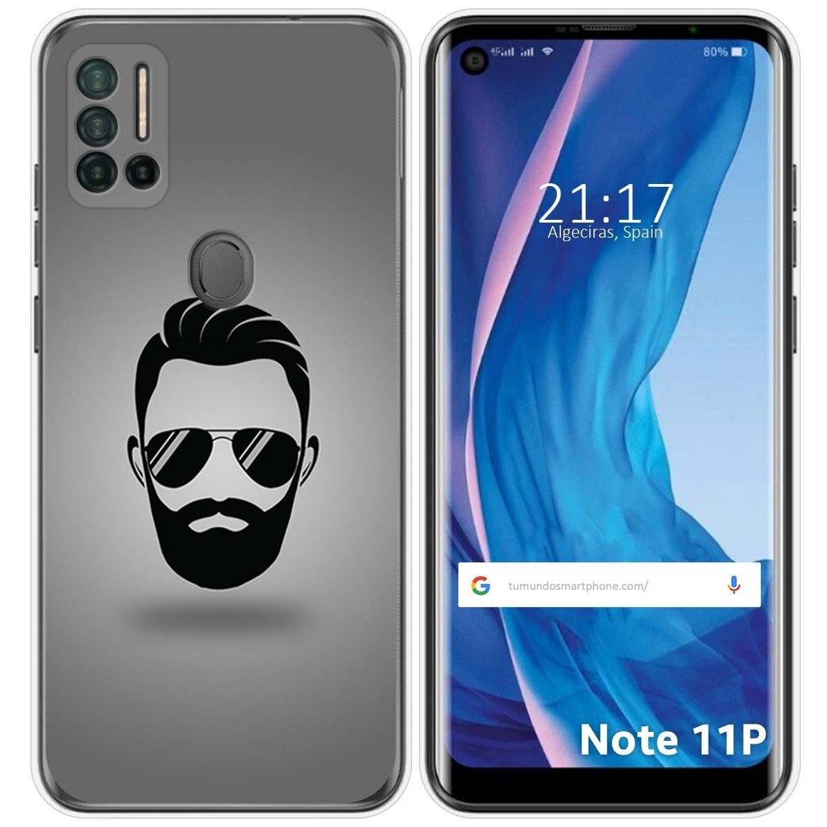 Funda Silicona para Ulefone Note 11P diseño Barba Dibujos