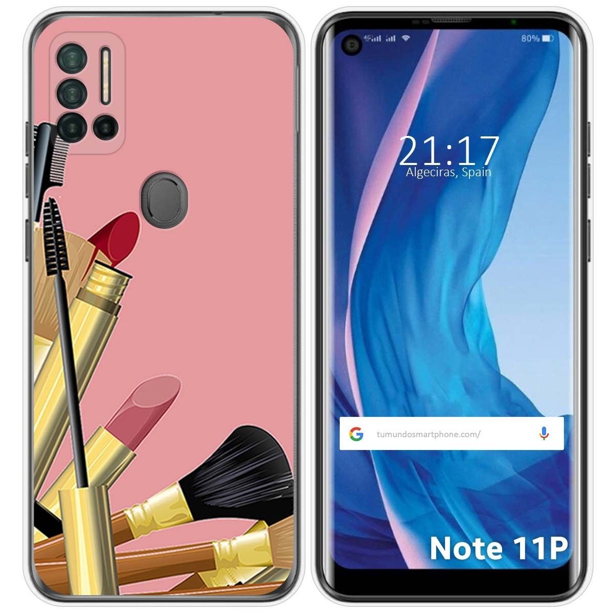 Funda Silicona para Ulefone Note 11P diseño Brochas Dibujos