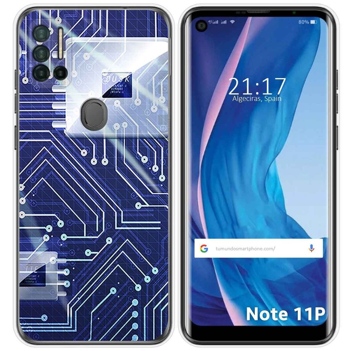 Funda Silicona para Ulefone Note 11P diseño Circuito Dibujos