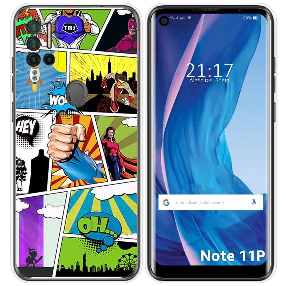 Funda Silicona para Ulefone Note 11P diseño Comic Dibujos