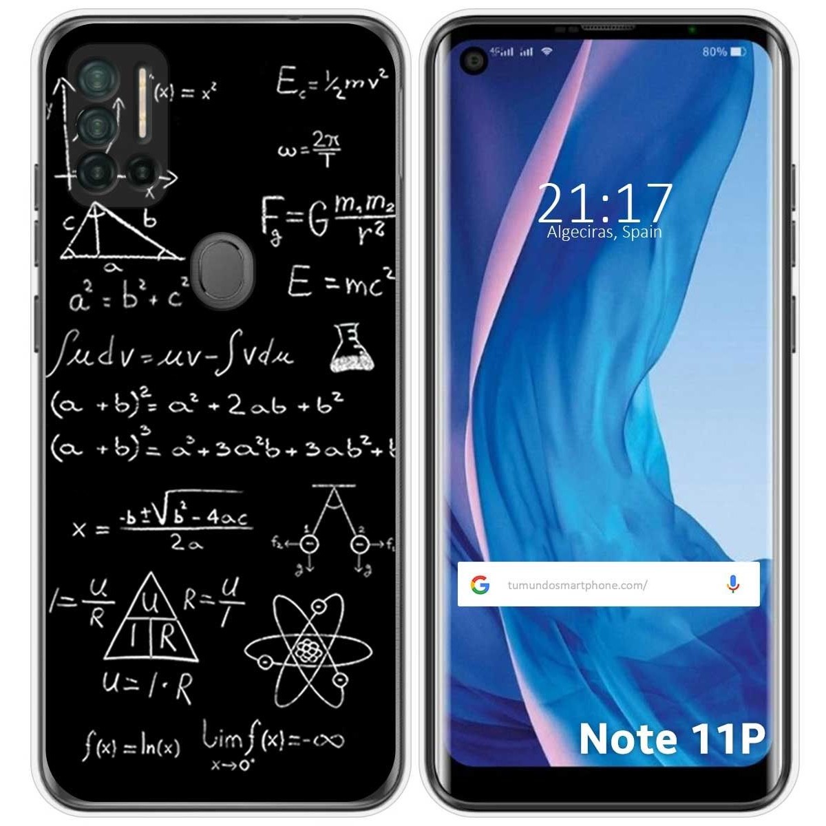 Funda Silicona para Ulefone Note 11P diseño Formulas Dibujos