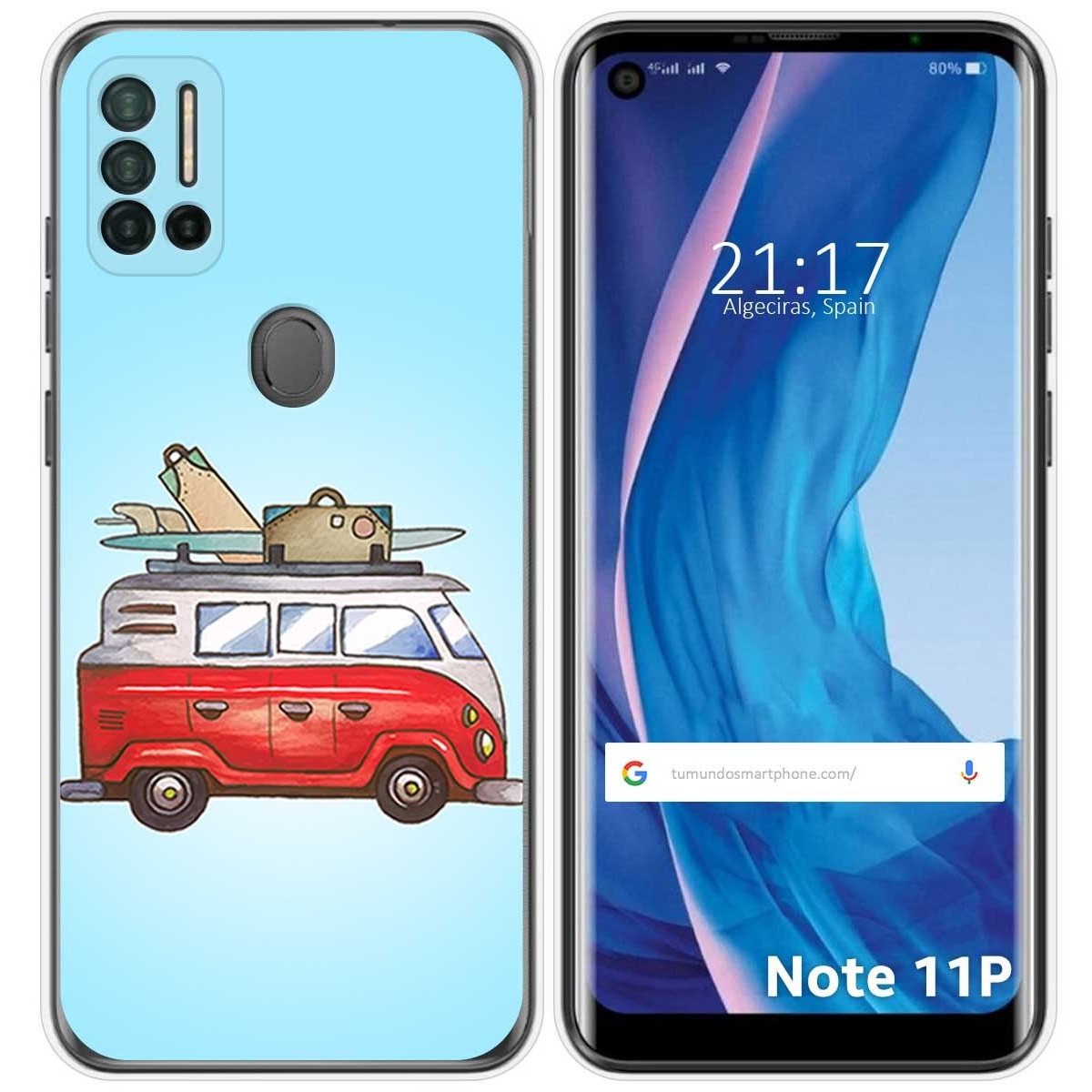 Funda Silicona para Ulefone Note 11P diseño Furgoneta Dibujos