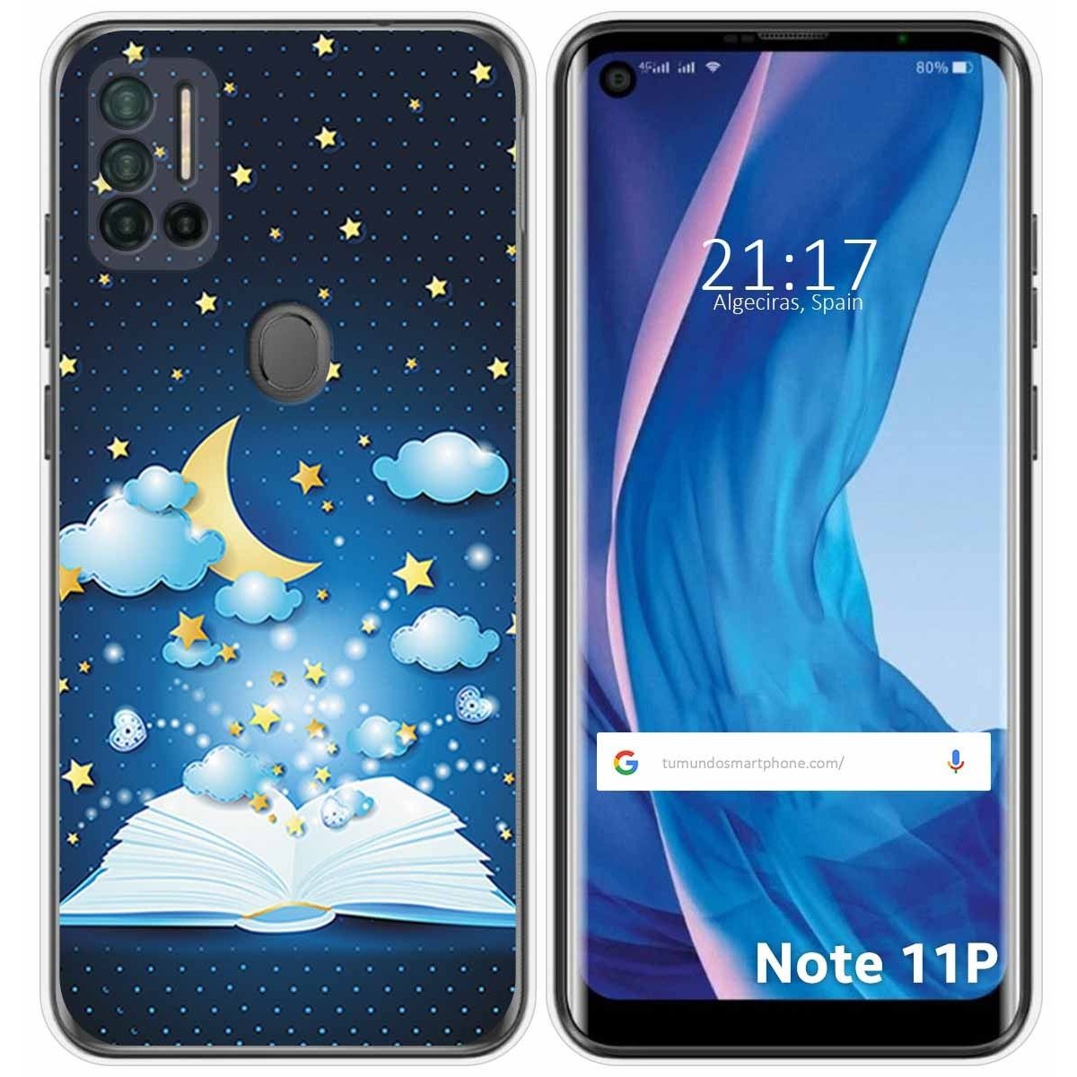 Funda Silicona para Ulefone Note 11P diseño Libro Cuentos Dibujos