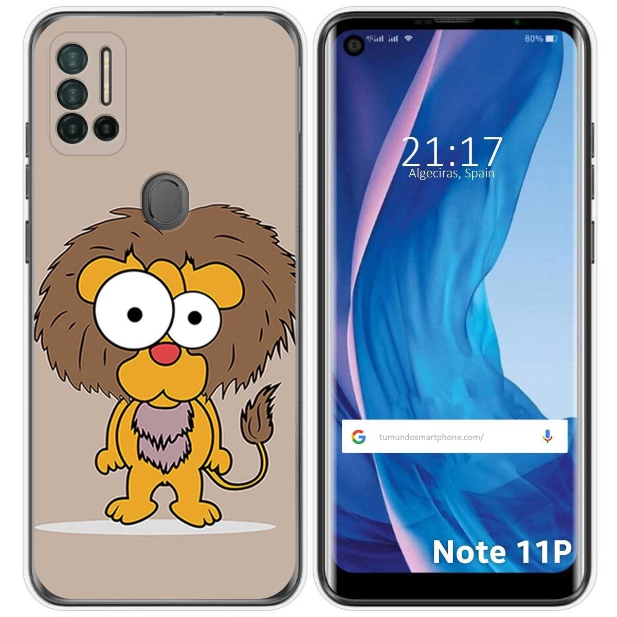 Funda Silicona para Ulefone Note 11P diseño Leon Dibujos
