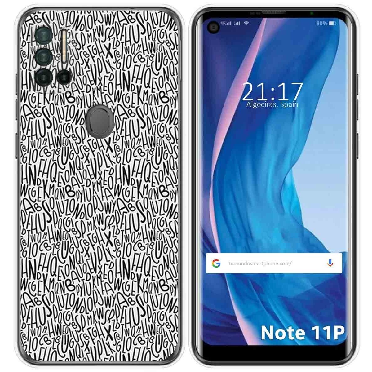 Funda Silicona para Ulefone Note 11P diseño Letras Dibujos